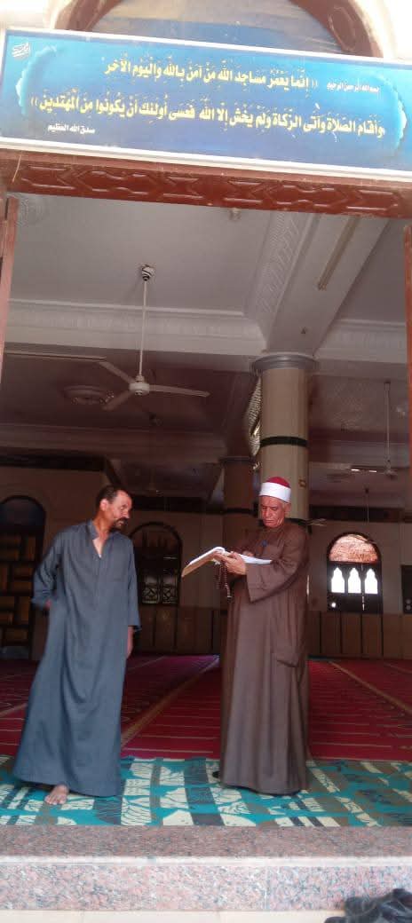 مدير أوقاف الفيوم يواصل جولاته المرورية على المساجد قبيل صلاة الجمعة