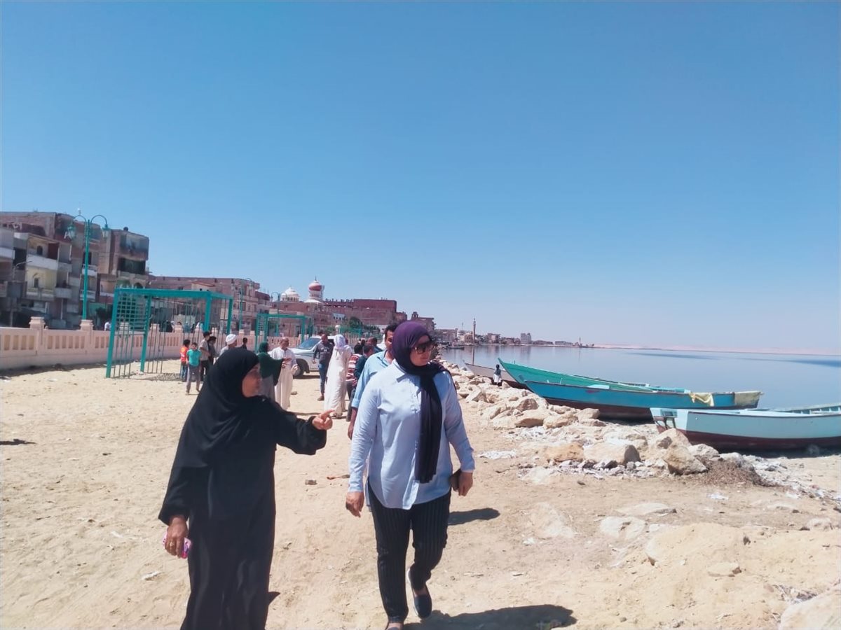 السكرتير العام والمساعد ورئيس مركز ابشواى بجولة ميدانية لمتابعة حظر الصيد الجائر ببحيرة قارون