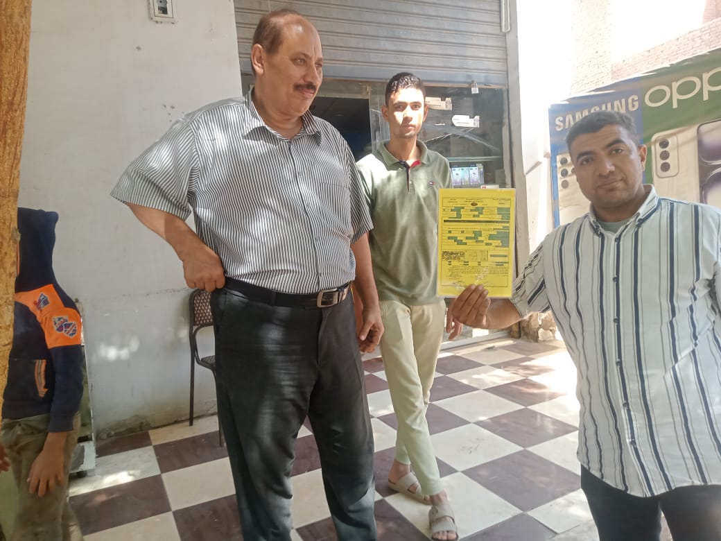 تحرير 45 محضر لمخالفات اشغال طريق واعلانات مخالفة وإدارة محلات بدون ترخيص بابشواى<br>