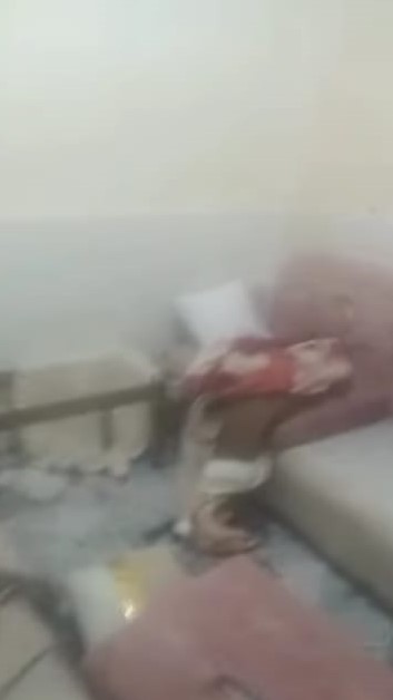 اثار تحطيم الشقة 
