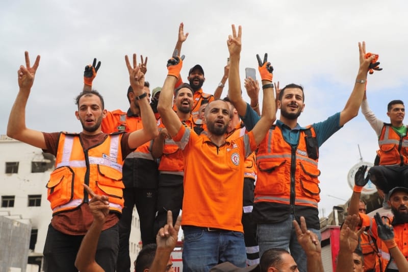 <strong>احتفالات غزة بوقف إطلاق النار</strong>