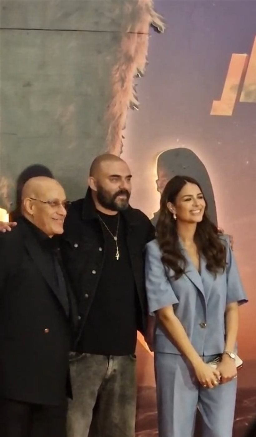 أحمد صلاح حسني وهنادي مهنا من العرض الخاص لفيلم أوسكار ـ عودة الماموث 