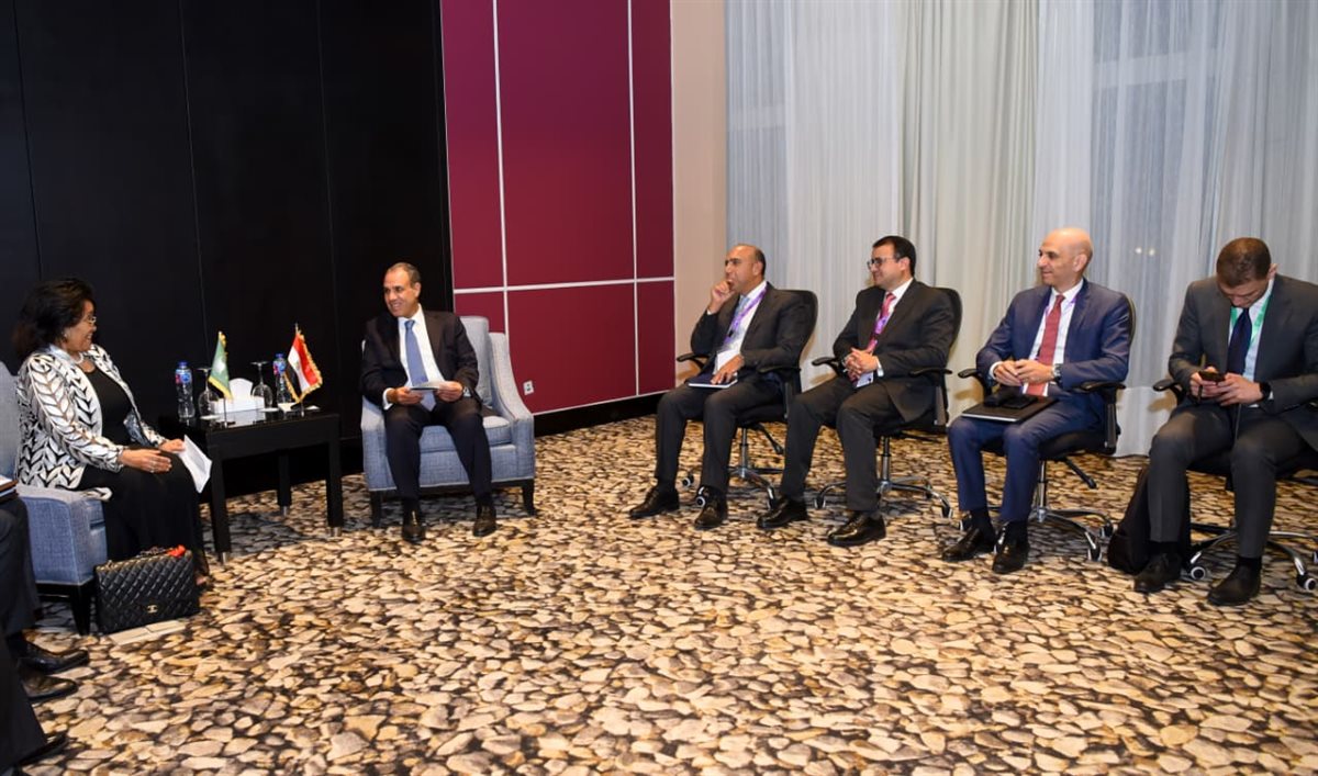 <strong>وزير الخارجية يلتقي المديرة التنفيذية لوكالة الاتحاد الأفريقي للتنمية (النيباد)</strong>