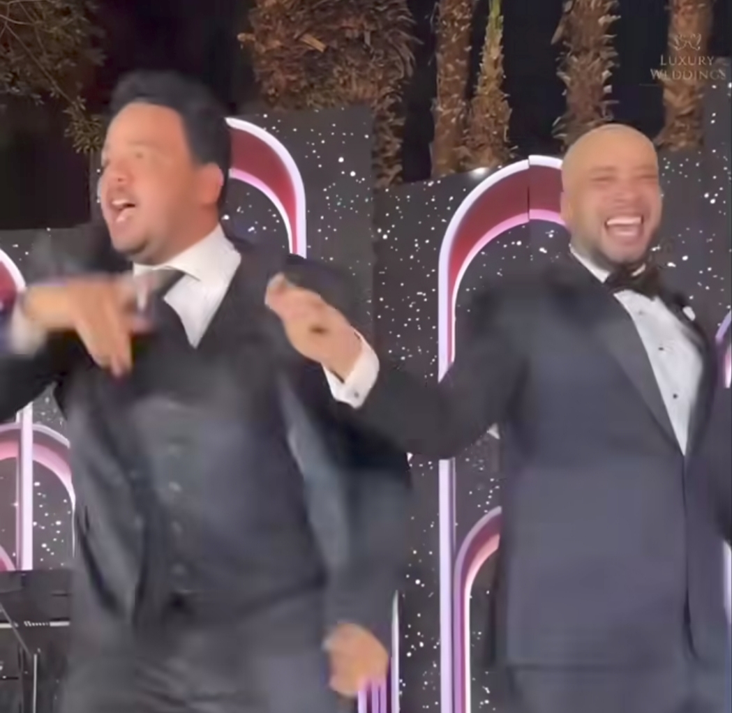 مصطفى غريب في حفل زفاف حاتم صلاح 