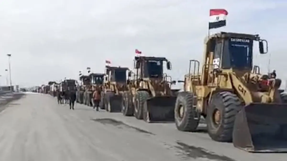 <strong>مصر تدخل معدات إضافية إلى غزة</strong>