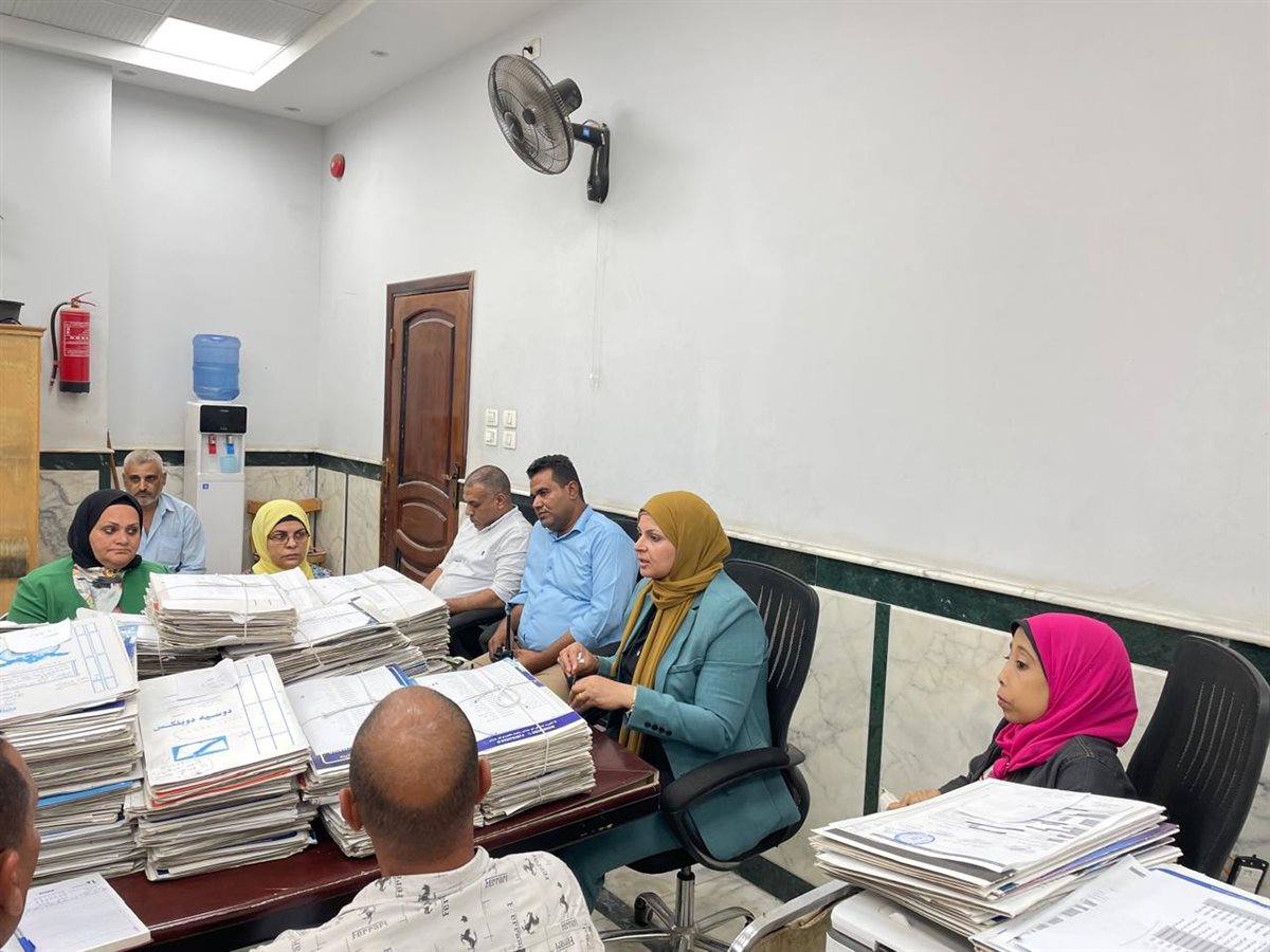 رئيس مركز ابشواى تتفقد أعمال المركز التكنولوجي ومستوي الأداء بملف التصالح