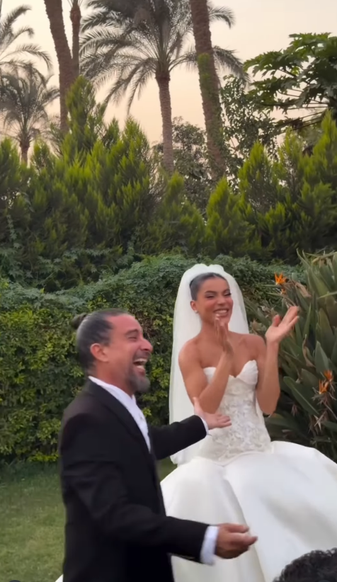 هادي الباجوري وهايدي خالد يحتفلان بزواجهما
