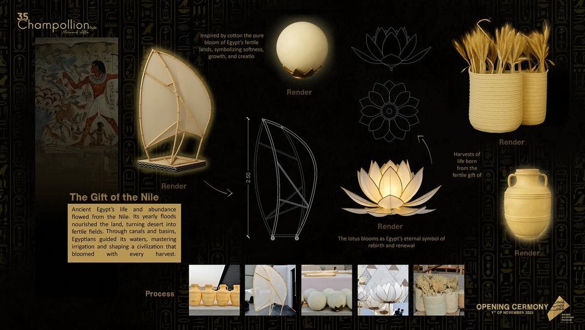 <strong>ديكور افتتاح المتحف المصري الكبير</strong>