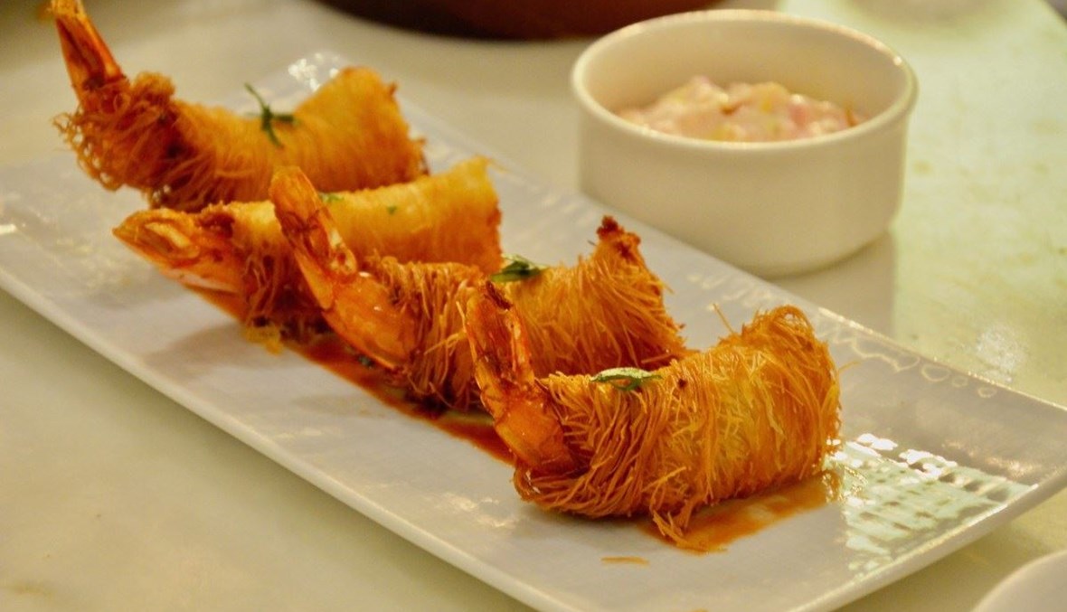 الجمبري بالكنافة