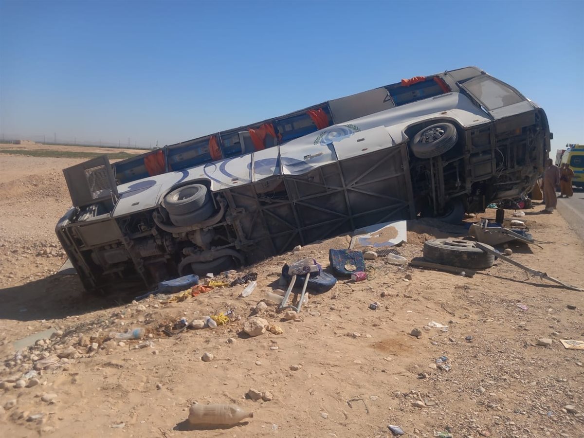 حادث انقلاب أتوبيس