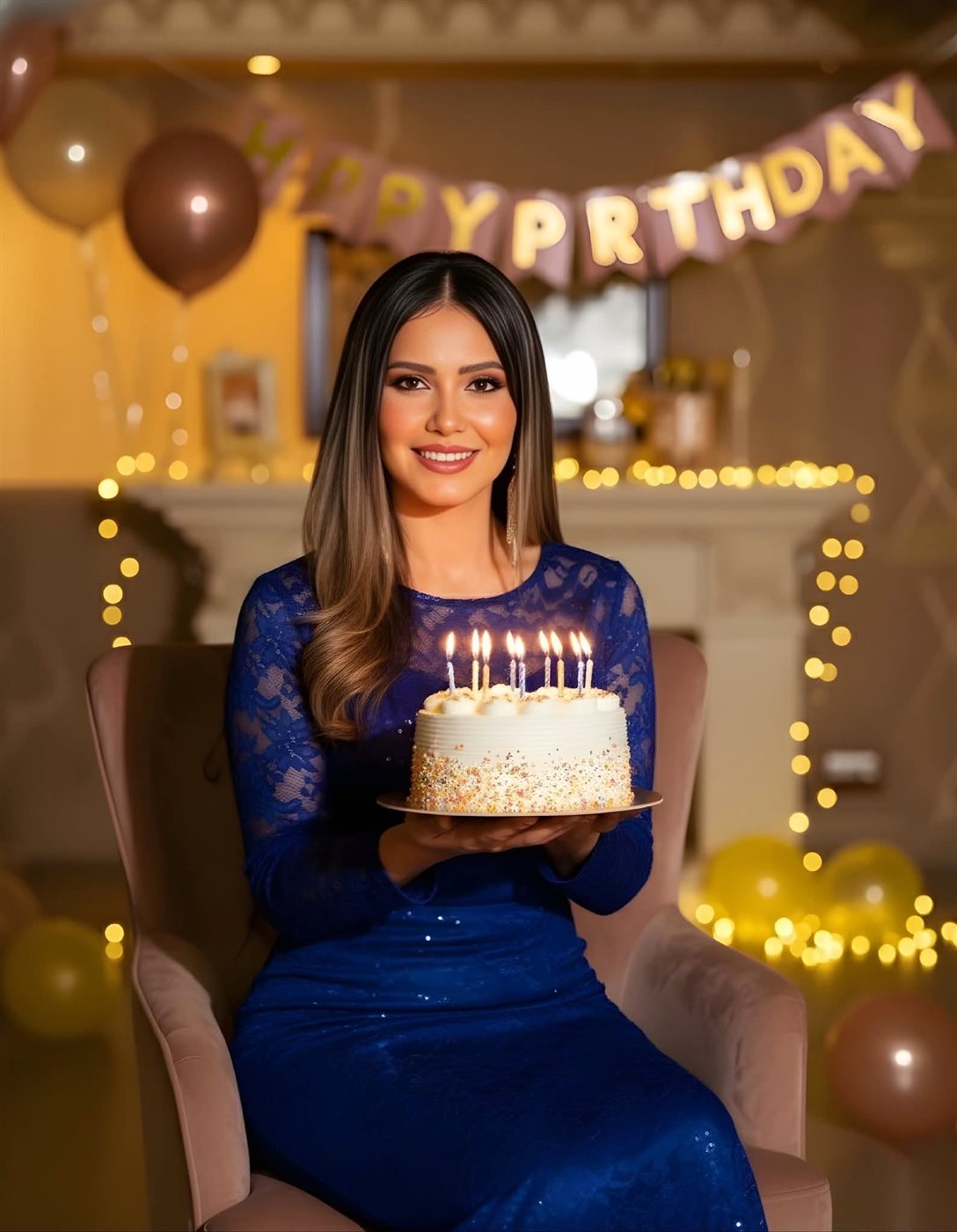 إيناس عز الدين تحتفل بعيد ميلادها