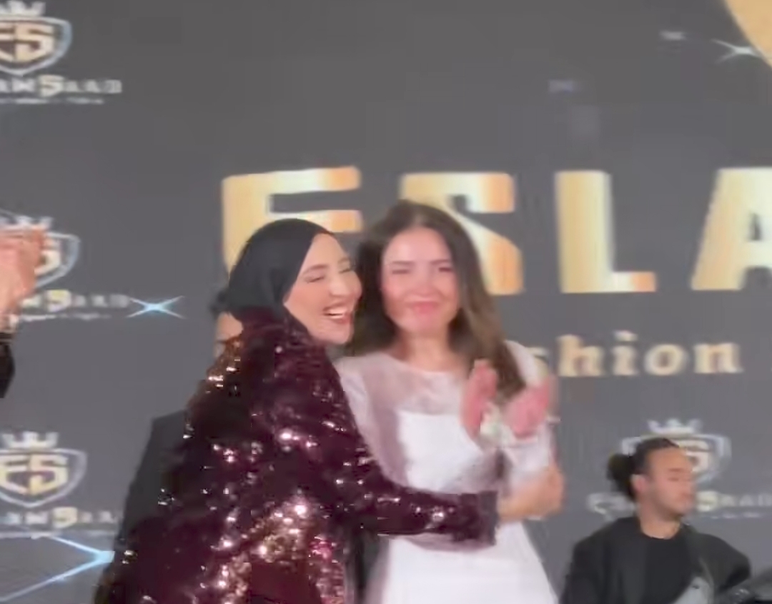 مي عز الدين وزوجة مصمم الازياء إسلام سعد