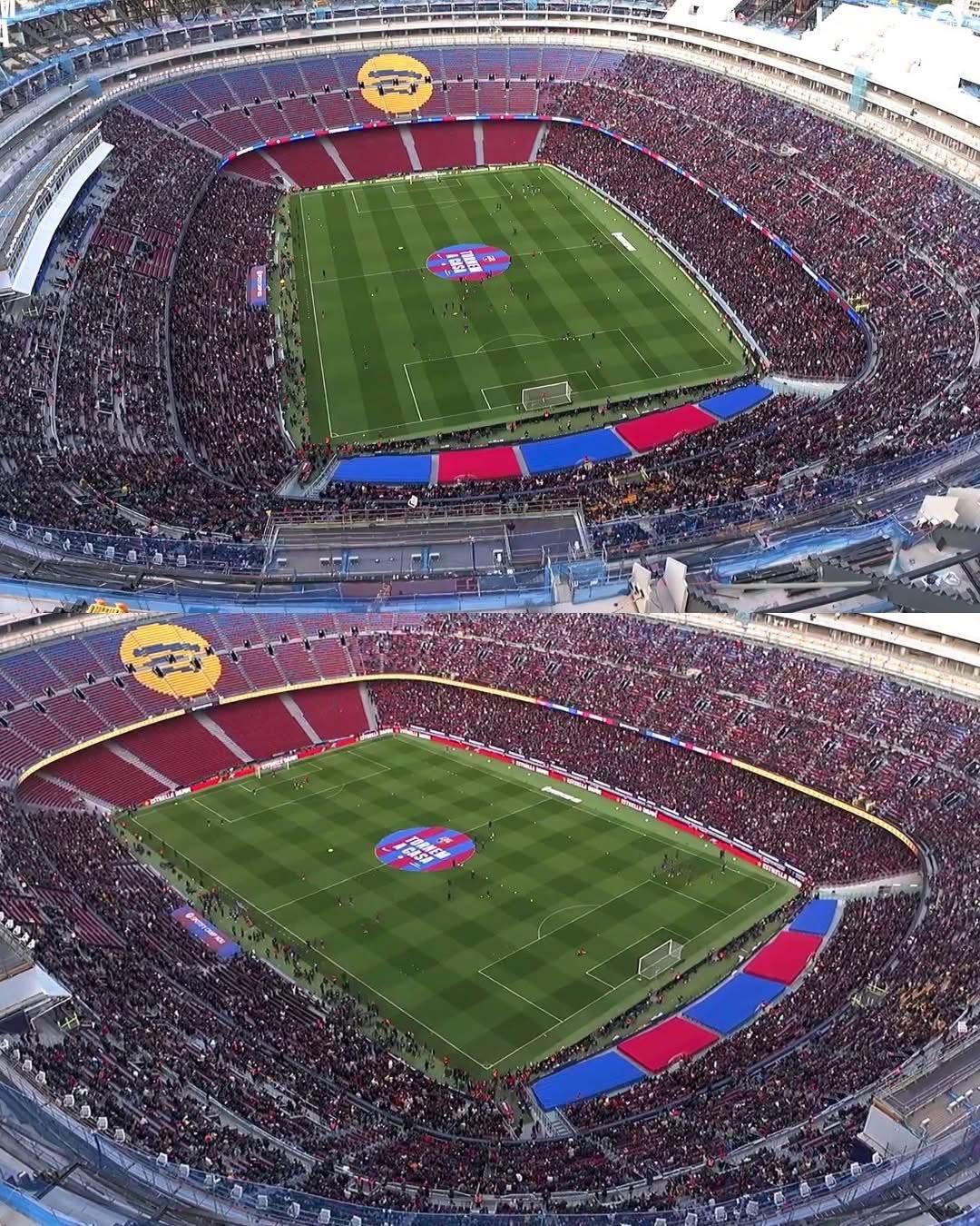 استاد برشلونة الكامب نو في حلته الجديدة