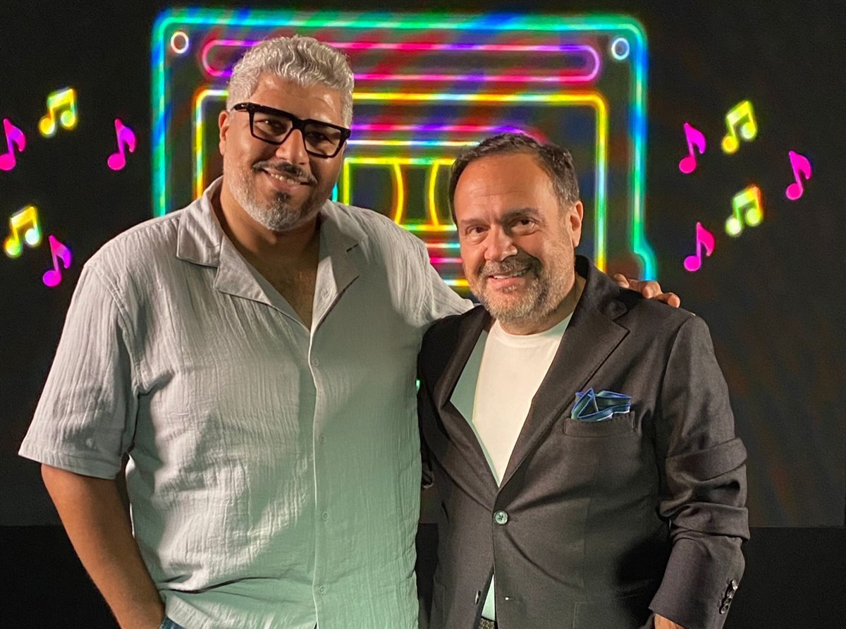 الموزع عادل حقي والكاتب الصحفي مصطفى حمدي