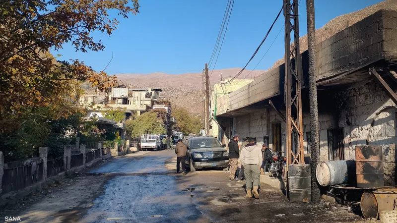 بلدة بيت جن في جنوب العاصمة السورية دمشق 