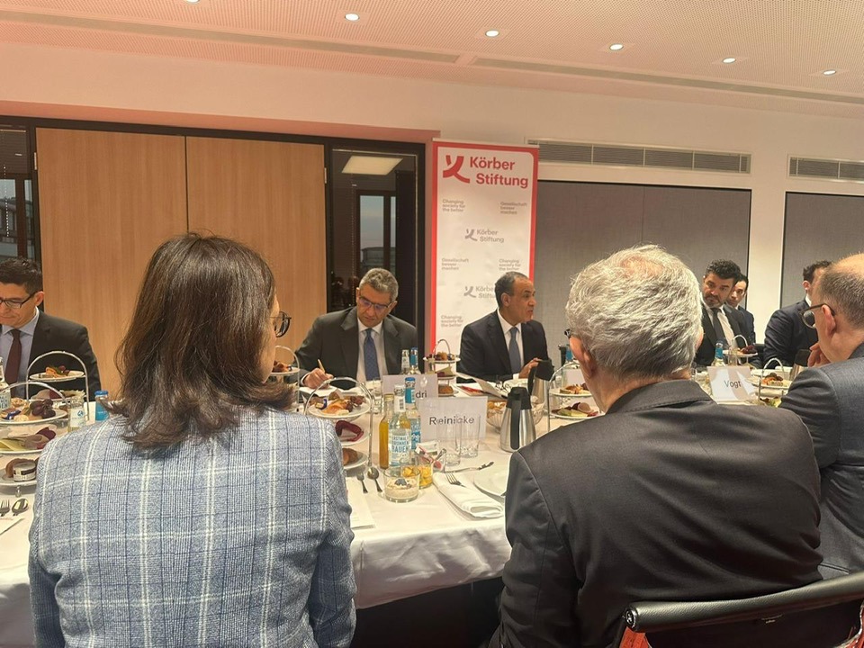 <strong>وزير الخارجية يشارك في جلسة حوارية بمؤسسة Korber Stiftung</strong>