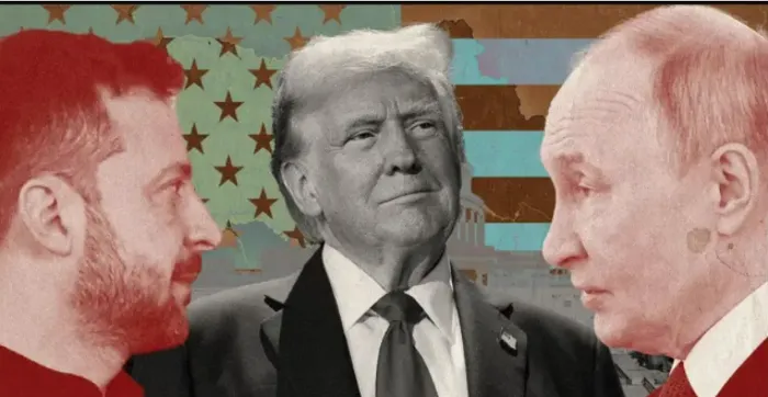 <strong>ترامب وبوتين وزيلينسكي</strong>