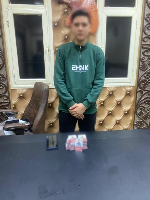 المتهم و المضبوطات 