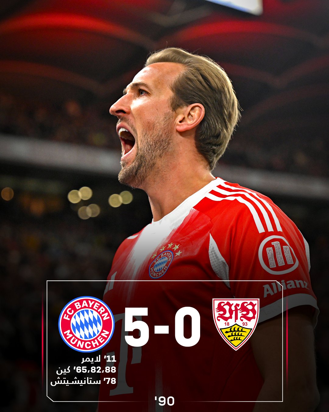  نتيجة وملخص وأهداف مباراة بايرن ميونخ وشتوتجارت