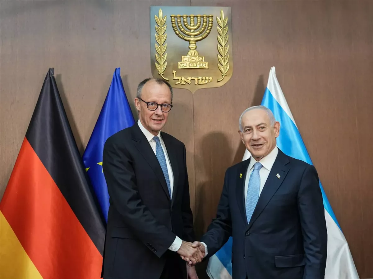 نتنياهو والمستشار الألماني فريديريتش ميرتس