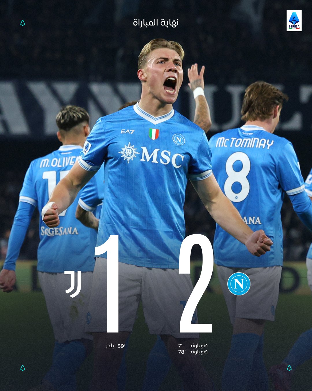  نتيجة وأهداف وملخص مباراة نابولي ويوفنتوس