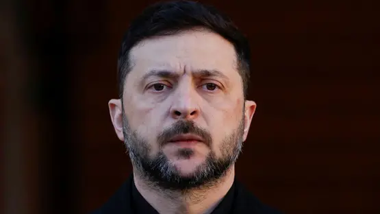 <strong>الرئيس الأوكراني فولوديمير زيلينسكي</strong>