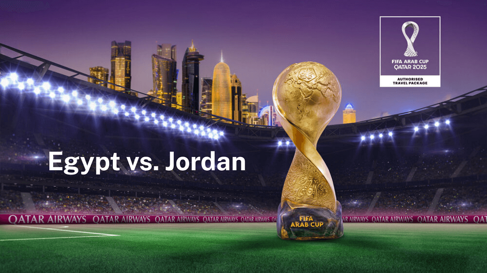 <strong>موعد مباراة مصر والأردن في كأس العرب</strong>