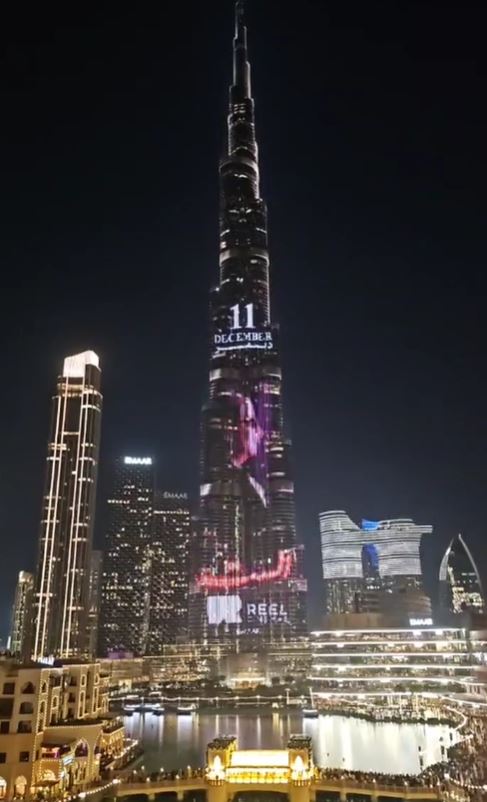 إعلان فيلم الست على برج خليفة