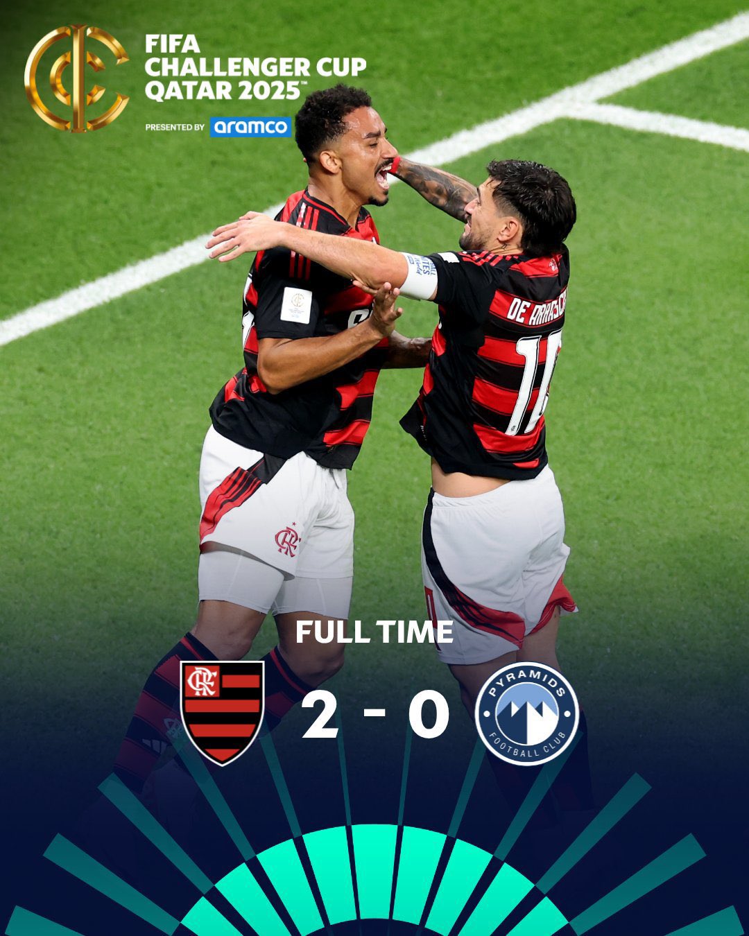 نتيجة وأهداف مباراة بيراميدز وفلامنجو