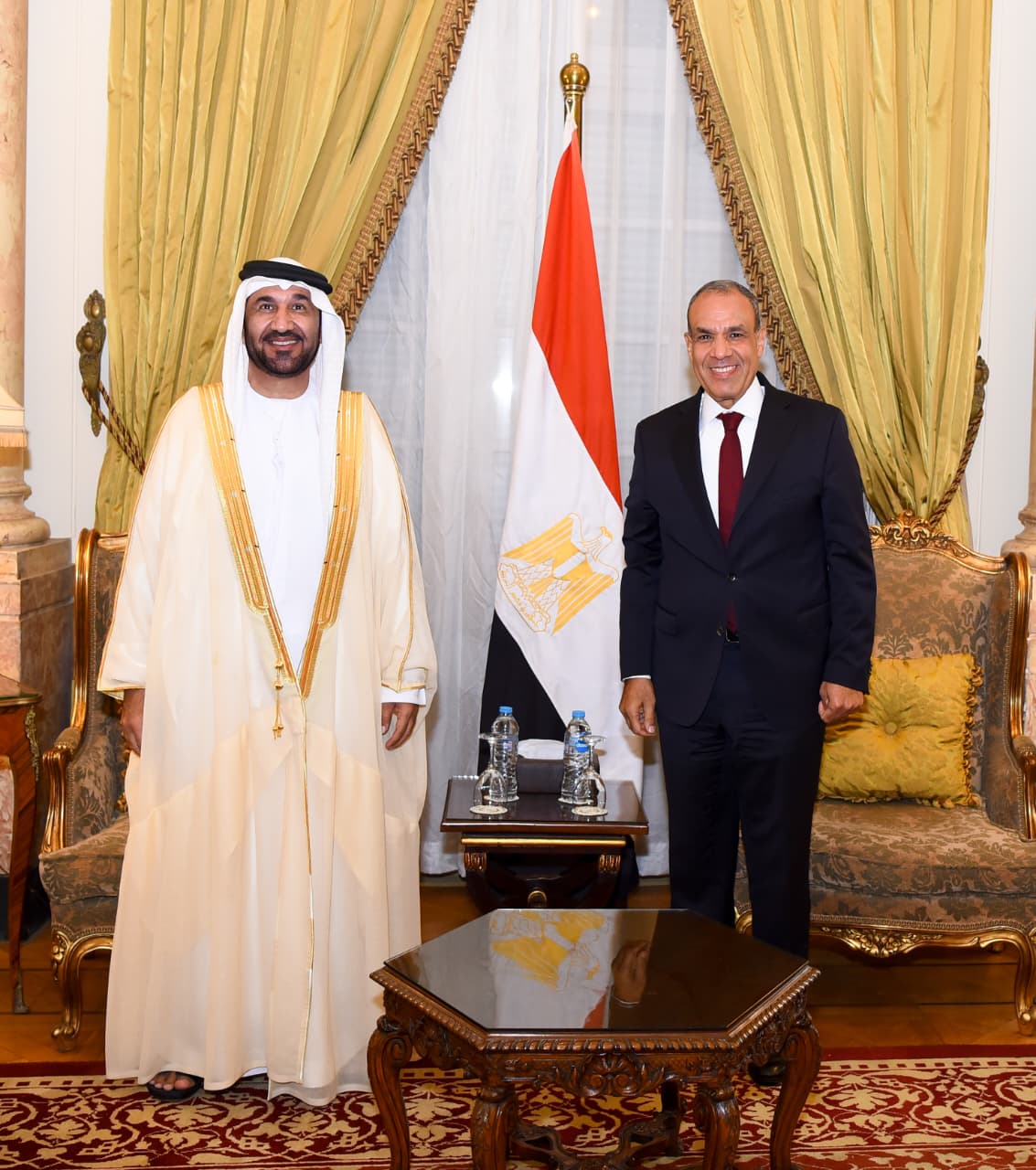 <strong>وزير الخارجية يستقبل رئيس البرلمان العربي</strong>