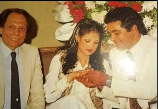 عادل إمام وشقيقته إيمان وزوجها مصطفى متولي