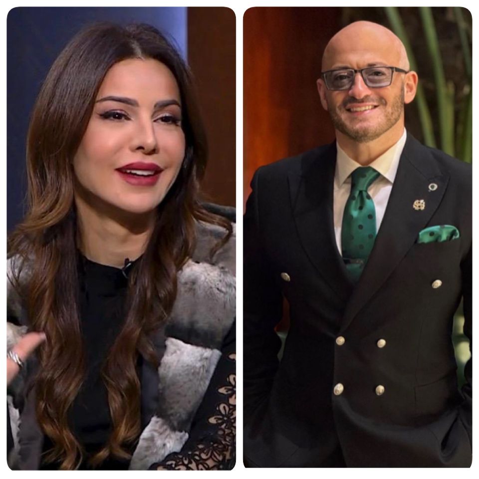 الفنانة فريال يوسف&nbsp; والمحامي شريف حافظ&nbsp;