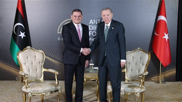 <strong>الرئيس التركي ورئيس وزراء ليبيا</strong>