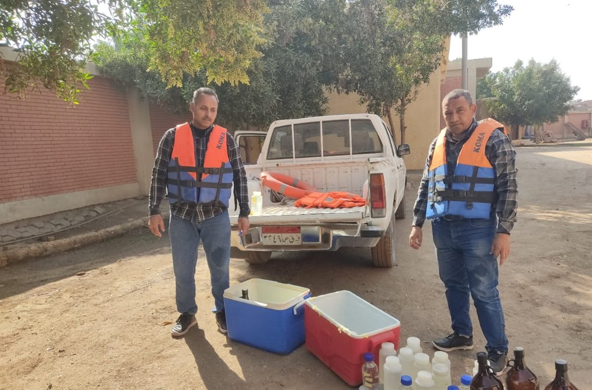مياه الفيوم : مسح بيئي لمصدر محطة مياه طامية ضمن خطط سلامة ومأمونية مياه الشرب