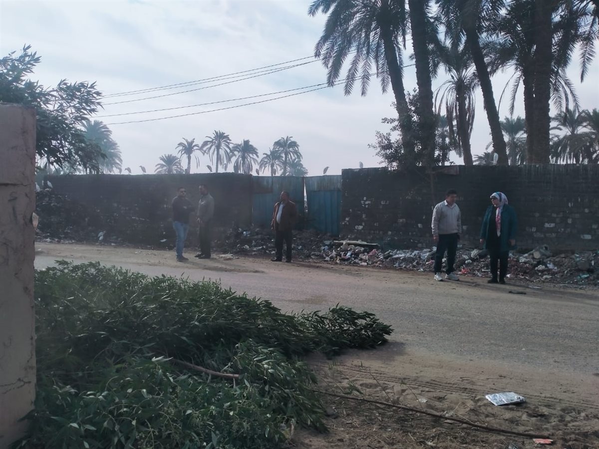 رئيس مركزابشواى: رفع ٣٤٠ طن قمامة ومخلفات بحملة نظافة لأعمال التشجير والتجميل<br>