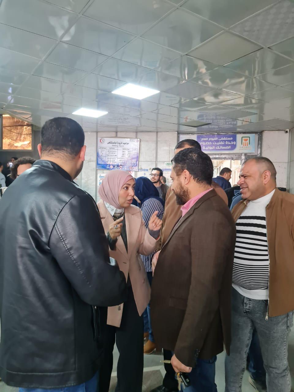 جوله مفاجئه لوكيل الصحة بالفيوم على مستشفى الفيوم العام للاطمئنان على سير العمل