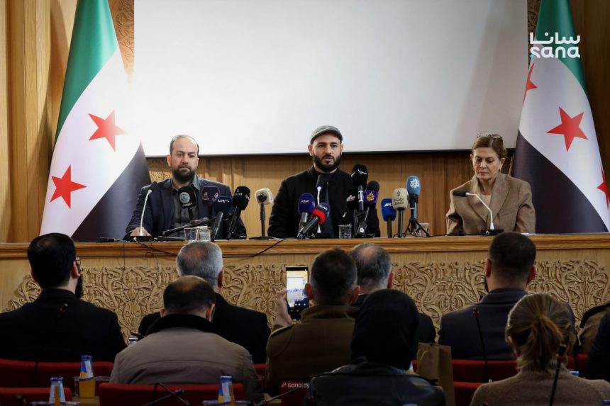 مؤتمر صحفي مشترك بين وزير الإعلام ومحافظ حلب