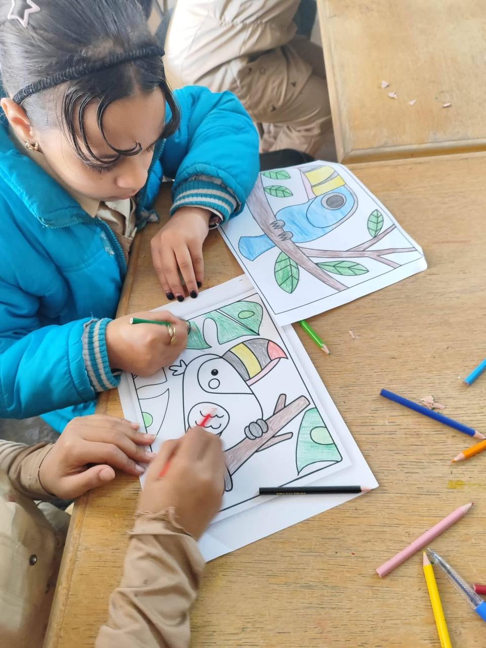 ألوان تبهج القلوب وتحرر طاقة الأطفال ورش رسم وتلوين في مكتبة اللاهون بالفيوم&nbsp;