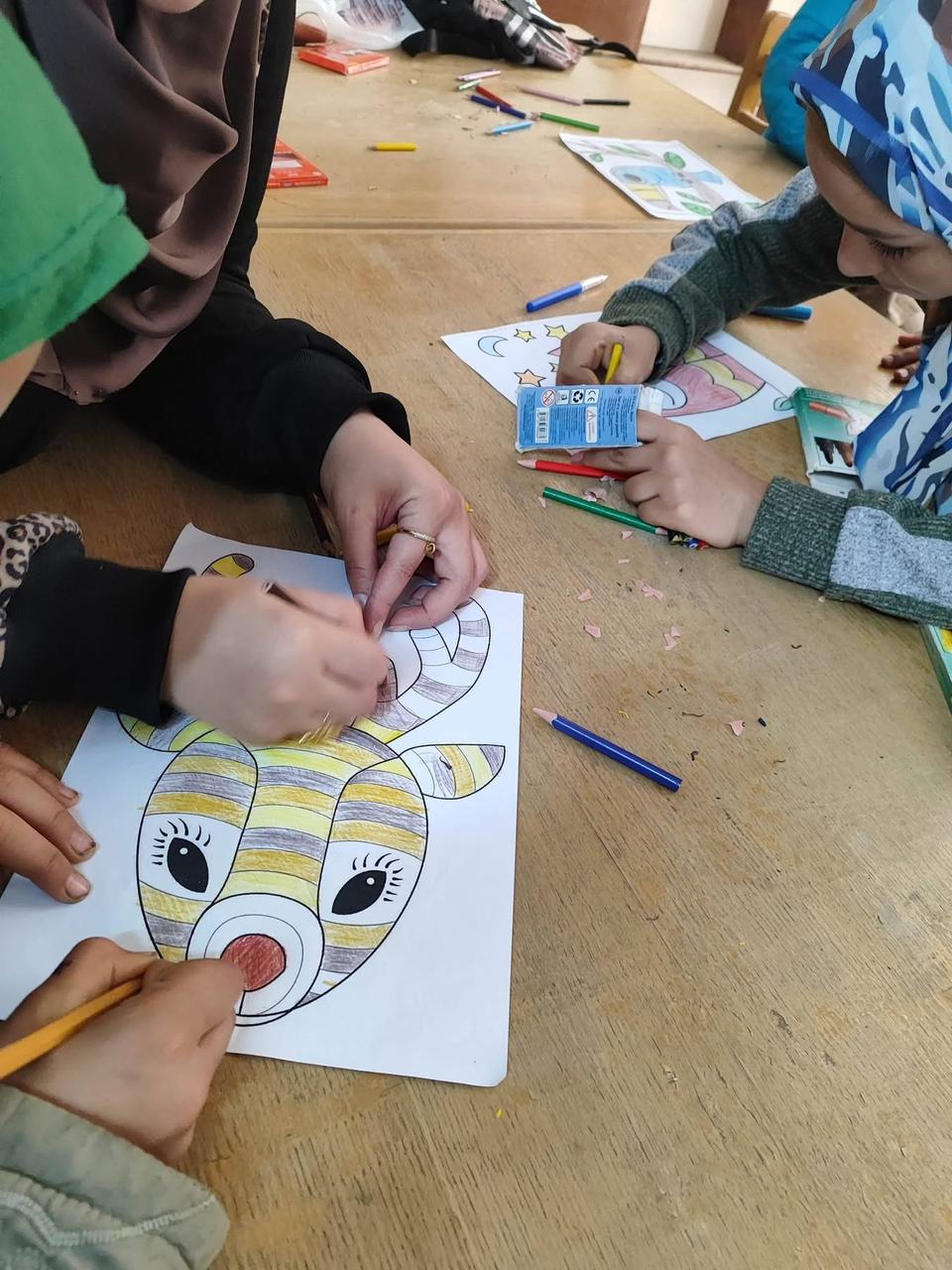 ألوان تبهج القلوب وتحرر طاقة الأطفال ورش رسم وتلوين في مكتبة اللاهون بالفيوم&nbsp;