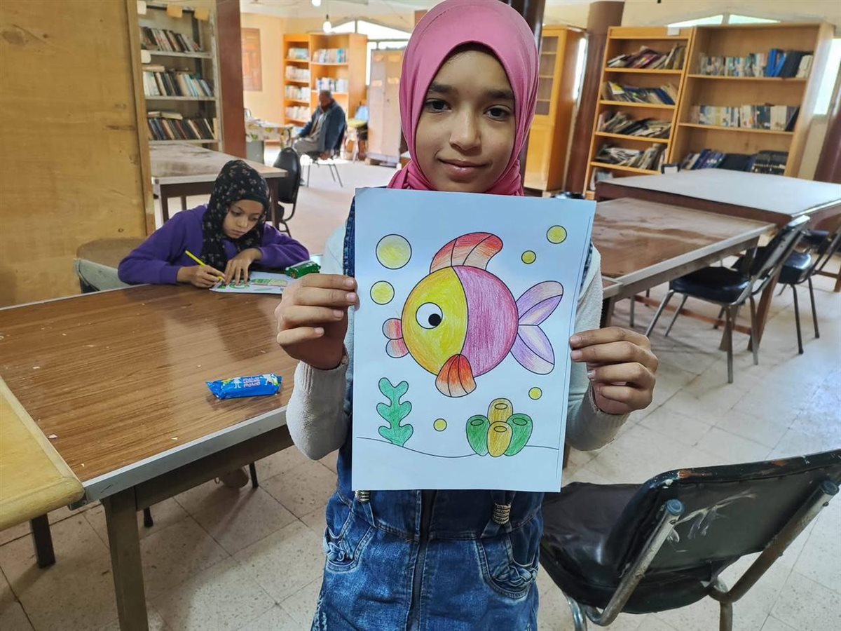 ألوان تبهج القلوب وتحرر طاقة الأطفال ورش رسم وتلوين في مكتبة اللاهون بالفيوم&nbsp;