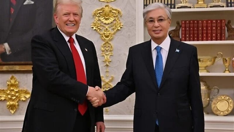 <strong>الرئيس الكازاخستاني وترامب</strong>