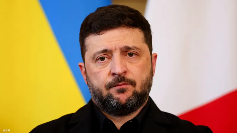 <strong>الرئيس الأوكراني فلاديمير زيلينسكي</strong>
