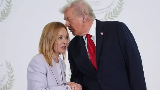 <strong>ميلوني وترامب</strong>