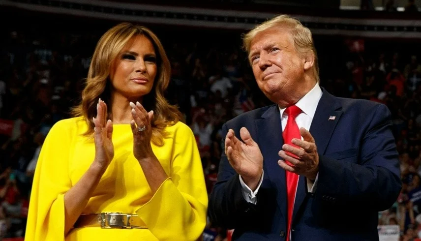 <strong>ميلانيا ترامب والرئيس الأمريكي</strong>