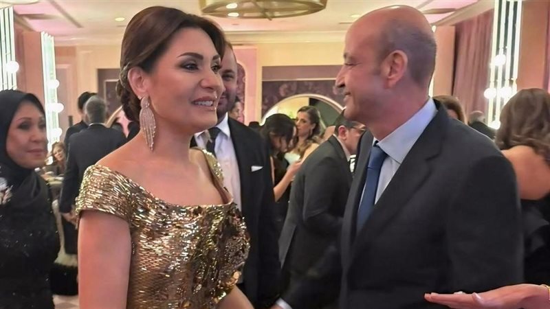 الإعلامي عمرو أديب وسيدة الأعمال دينا طلعت