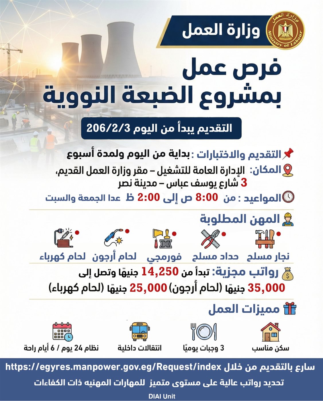 وظائف مشروع الضبعة النووية 2026