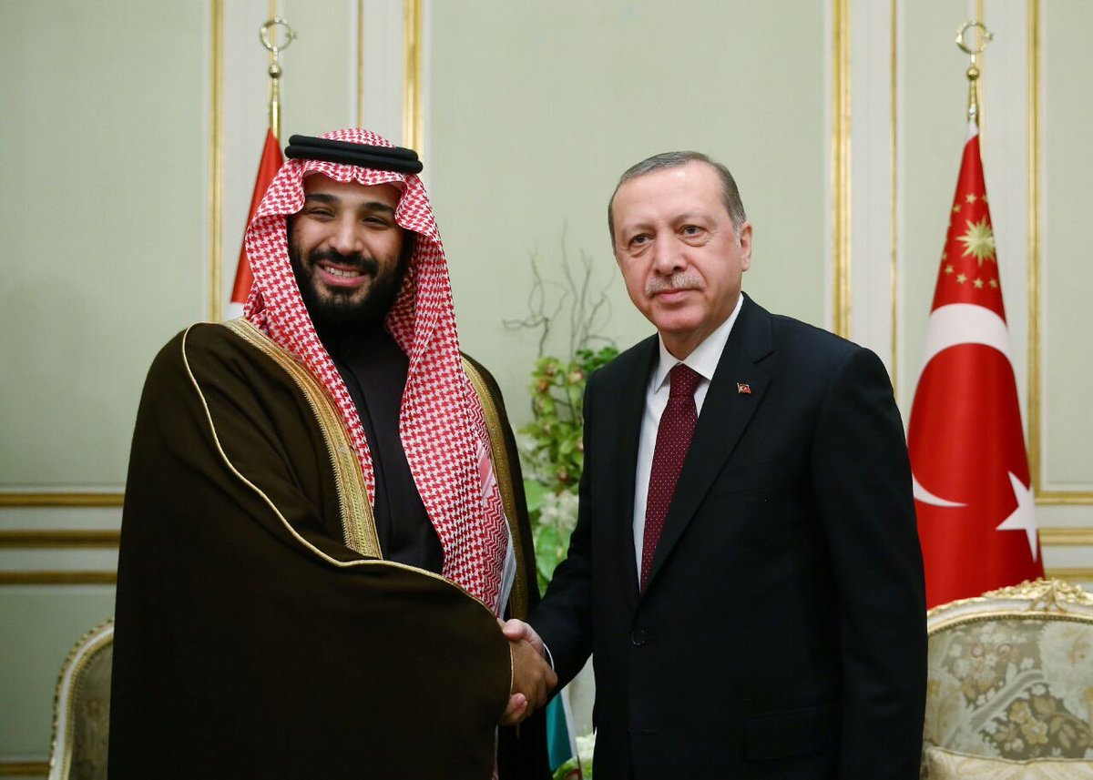 الرئيس التركي رجب طيب أردوغان وولي العهد السعودي الأمير محمد بن سلمان