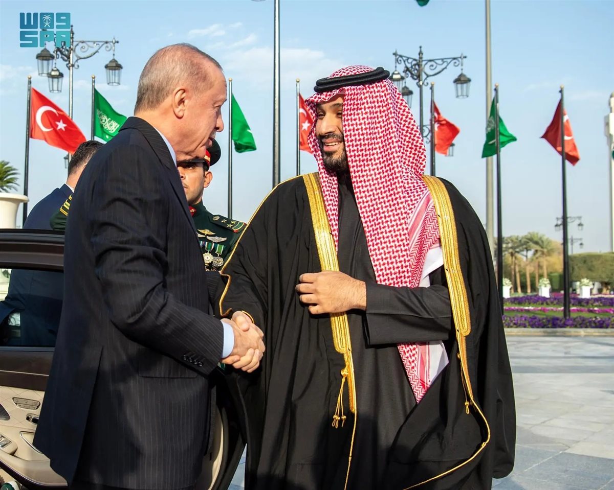 <strong>الرئيس التركي والرئيس السعودي</strong>