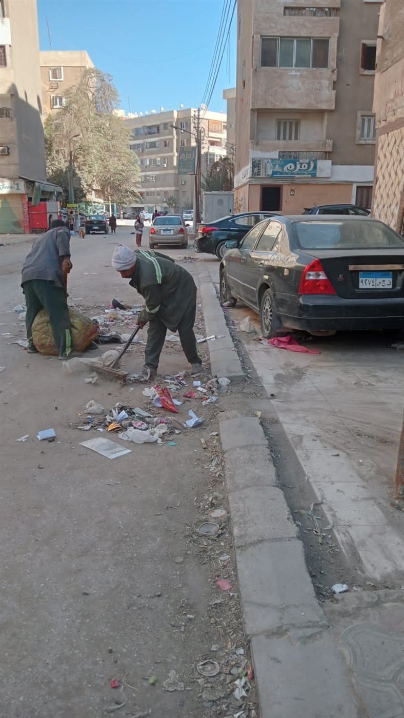 استمرار الحملات المكثفة للنظافة العامة ورفع الإشغالات بأحياء مدينة الفيوم والقرى التابعة للمركز