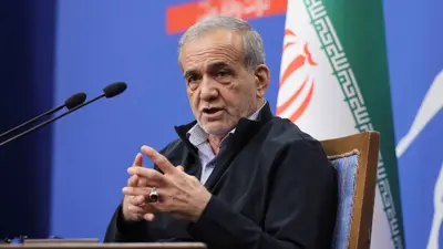 <strong>الرئيس الإيراني مسعود بزشكيان</strong>